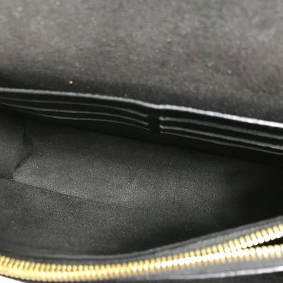 Louis Vuitton Monogram Emplant Portefeuille Chain Wallet Black - Picture 10 of 10